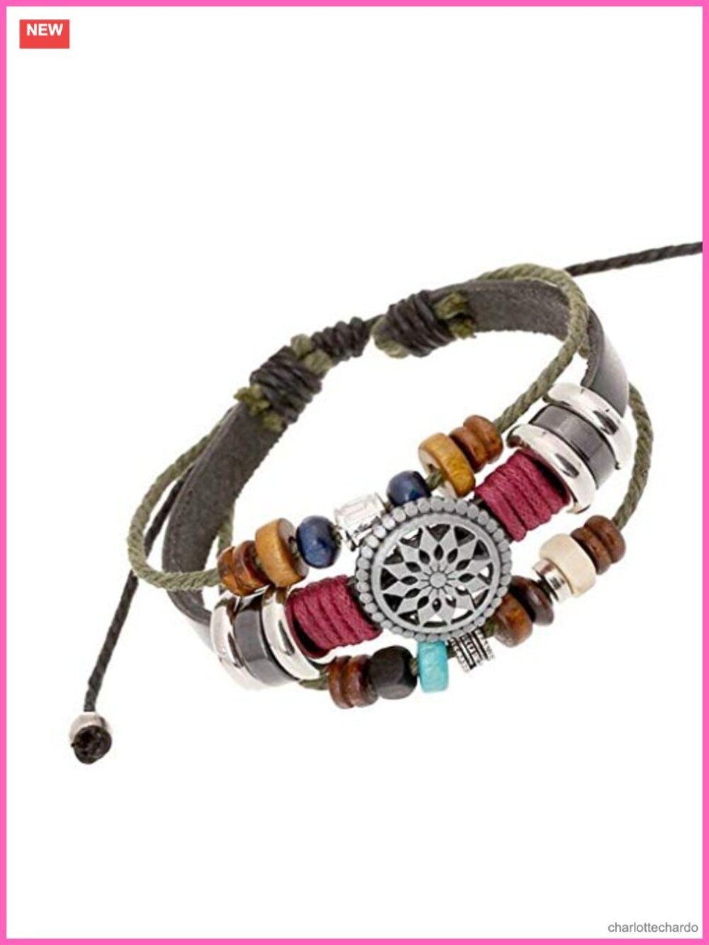 Multilayer Beaded Wrap Bracelet Leather Cords Unisex